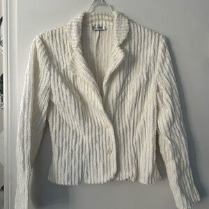 Size s- m paco soler blazer white textured